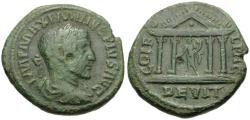 Ancient Coins - Maximinus I (AD 235-238). Thrace. Deultum Æ23 / Temple
