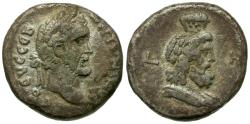Ancient Coins - Antoninus Pius (AD 138-161). Egypt. Alexandria BI Tetradrachm / Serapis