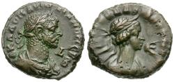 Ancient Coins - Aurelian (AD 270-275) with Vabalathus. Egypt. Alexandria Æ Tetradrachm