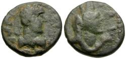 Ancient Coins - Macrinus (AD 217-218). Mesopotamia. Nisibis Æ15 / Tyche