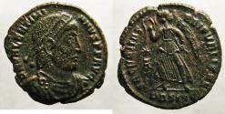 Ancient Coins - Valentinian I, AE3 Siscia: Victory advancing