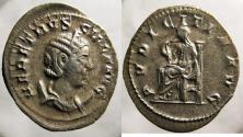 Ancient Coins - Herennia Etruscilla: AR Antoninianus,  Pudicia seated left