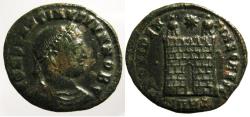 Ancient Coins - Constantine II: AE Heraclea, campgate