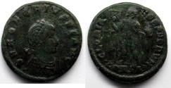 Ancient Coins - Honorius: AE 2, Emperor standing reverse. Constantinople