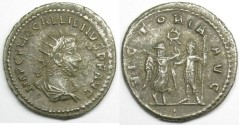 Ancient Coins - Gallienus: Base Silver Antoninianus, Emperor and Victory reverse
