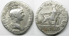 Ancient Coins - Trajan: AR Denarius, Fortuna reverse