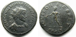 Ancient Coins - Diocletian: Billon Antoninianus, Ticinum