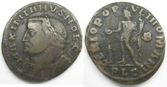 Ancient Coins - Galerius: AE Folles, Lugdenum mint, Genius reverse