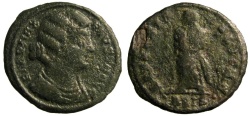 Ancient Coins - Fausta: AE Folles, Empress holding two children reverse