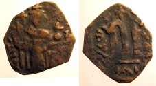 Ancient Coins - Arab Byzantine: AE folles imitating Constans II
