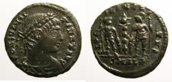 Ancient Coins - Constantius II: Alexandria, Two soldiers facing, one standard