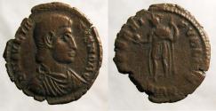 Ancient Coins - Julian II: AE Sirmium, Emperor standing reverse
