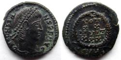 Ancient Coins - Constans: AE small folles, RIC-"RARE" Pearl diadem bust, VOTA issue, Cysicus
