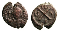 Ancient Coins - Maurice Tiberius: Scarce decanummium, Syracuse