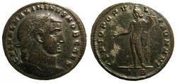 Ancient Coins - Maximinus, Folles, Heraclea: Genius standing