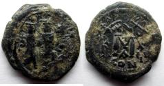 Ancient Coins - Heraclius, H. Constantine, Martina: AE Folles, Constantinople (Sear 808)