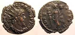 Ancient Coins - Victorinus; Billon Antoninianus, Fides reverse