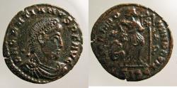 Ancient Coins - Gratian: AE 3, Siscia, Emperor dragging captive