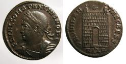 Ancient Coins - Constantius II: AE  Rome, campgate with 10 layers.