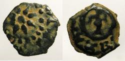 Ancient Coins - Alexander Jannaeus, AE Prutah: Anchor rev