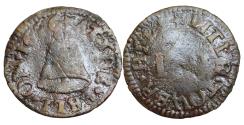 World Coins - London. Little Tower Hill. AT THE BELL. Farthing token. 1656.   .  11994.