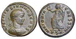 Ancient Coins - Licinius II. AE follis. Thessalonika. 317-324 A.D..   Good Very Fine..  10892.