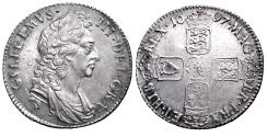 World Coins - William III. Shilling. 1697.   About Uncirculated..  12956.