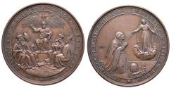 World Coins - Italy. Papal states POPE PIUS IX. Large Ae medallion. First Vatican Council. 1869.   Extremely Fine..  12732.