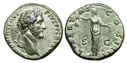Ancient Coins - Antoninus Pius. Ae sestertius. 138 - 161 A.D..   Nearly Extremely Fine..  11708.