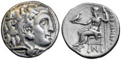 Ancient Coins - ALEXANDER III. AR drachm. Struck under Antigonos I. 320 - 306/5 BC..   Good Very Fine..  11060.