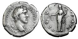 Ancient Coins - Antoninus Pius. AR denarius. 38 - 161 A.D..   .  13027.