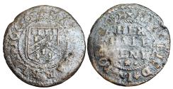 World Coins - Yorkshire. Hatfield. MARY FARRER. Halfpenny token. 1666.   .  12060.