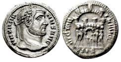 Ancient Coins - MAXIMIANUS.  AR argenteus. 285 - 310 A.D..   Nearly Extremely Fine. .  11002.