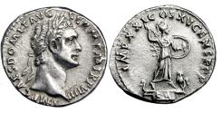 Ancient Coins - Domitian. AR denarius. 81 - 96 A.D..   Nearly Extremely Fine..  13254.