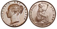 World Coins - Victoria. Farthing. 1839.   Uncirculated..  11121.