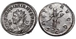 Ancient Coins - MAXIMIANUS.  Billon antoninianus. Lyons. 286 - 305 A.D..   Extremely Fine..  10981.