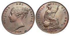 World Coins - Victoria. Penny. 1854.   About Uncirculated..  10804.