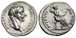 Ancient Coins - TIBERIUS. AR denarius.  14 - 37 A.D..   Extremely Fine..  13265.