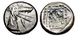 Ancient Coins - Caria. Halikarnassos. AR hekte. 500-495 B.C..   11903.