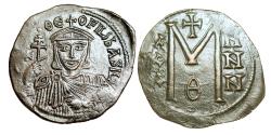 Ancient Coins - THEOPHILUS. Ae follis. Constantinople.  829-842 A.D..   Good Extremely Fine..  11800.