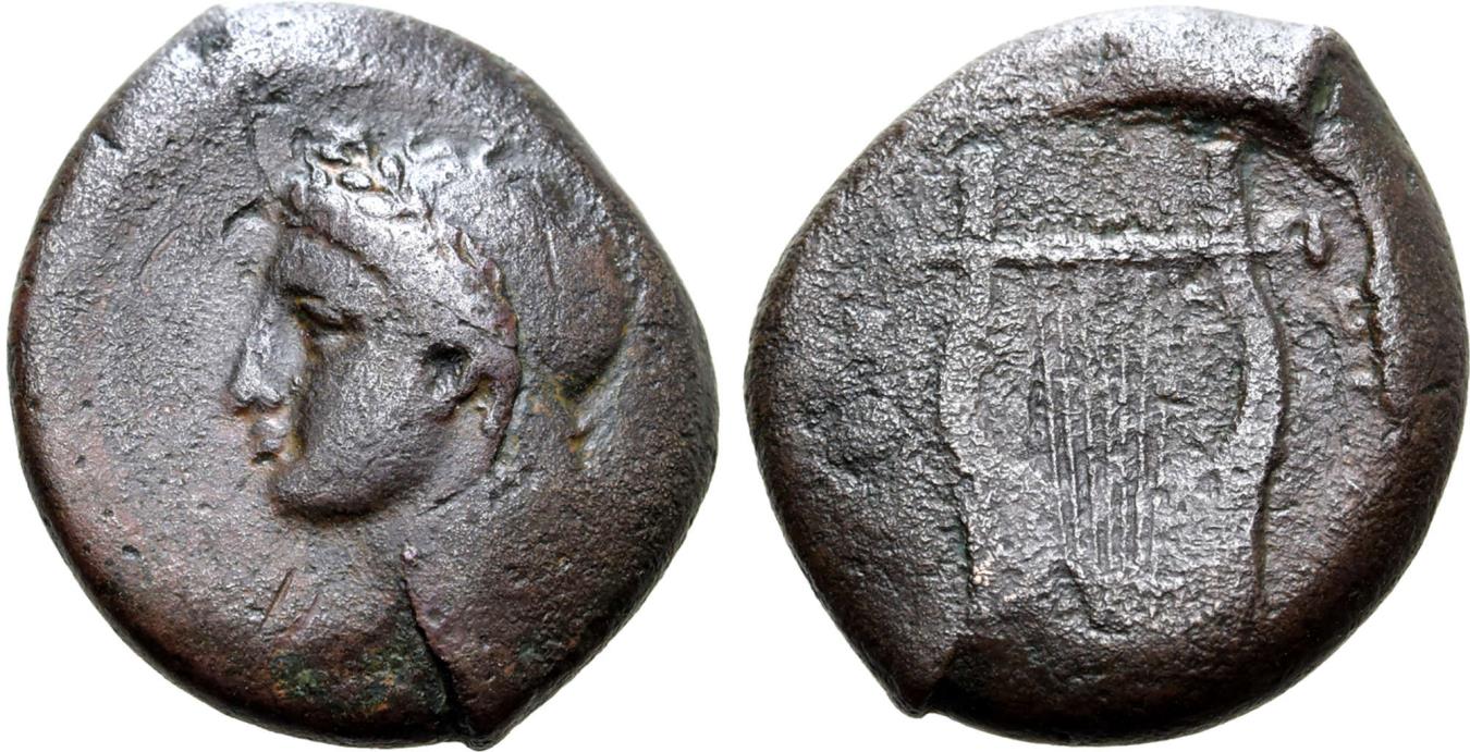 Ancient Coins - Sicily. ADRANON. Ae 21. 339 - 317 B.C..   Nearly Very Fine..  11143.