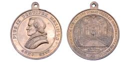 World Coins - Italy. Papal states POPE PIUS IX. Large Ae medallion. 1869.   Extremely Fine..  12737.