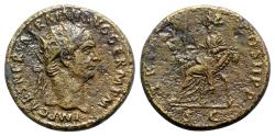 Ancient Coins - Trajan (98-117). Æ Dupondius - R/ Abundantia