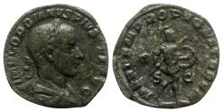 Ancient Coins - Gordian III (238-244). Æ Sestertius - Rome - R/ Mars