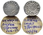 World Coins - PLANTAGENET. Henry III (1216-1272). AR Penny. Short Cross type, class VIIa1. London mint; Abel, moneyer. Struck circa 1217/8-1218.