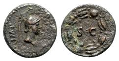 Ancient Coins - Domitian (81-96). Æ Quadrans - Minerva