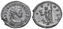 Ancient Coins - Diocletian (AD 284-305) BI Antoninianus. Lugdunum. R/ JUPITER