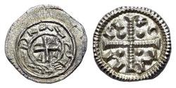 World Coins - Hungary. Coloman (AD 1095-1116). AR Denar. + C AL M N. Cross. R/ + LADLASE. Cross