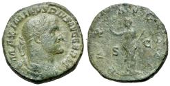 Ancient Coins - Maximinus I (AD 235-238). Æ Sestertius. Struck 236-238 AD. R/ PAX AVGVSTI