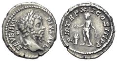 Ancient Coins - Septimius Severus (AD 193-211). AR Denarius. Rome mint. R/ GENIUS